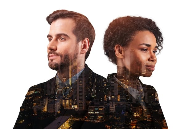 A split image showing two different scenarios: on one side, a person stressed about their finances, and on the other side, a person relaxed and confident, with a caption highlighting the benefits of using the 50/30/20 rule.
