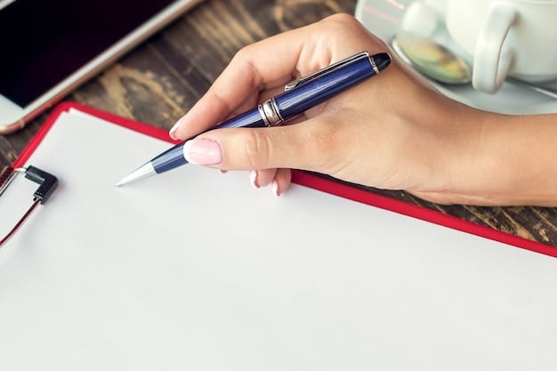 A close-up shot of hands writing on a legal document, with a pen resting on the paper. The background is blurred, but suggests a professional office setting with books and legal files. The focus is on the act of creating the estate plan.