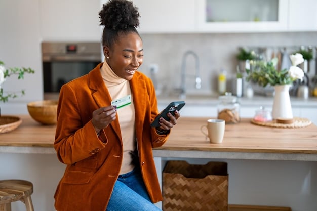 A person happily paying off a debt using a mobile app, highlighting convenience and success in debt management.
