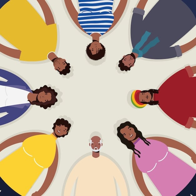 A diverse group of people standing in a circle, holding hands, smiling, and supporting each other, symbolizing the power of positive affirmations and encouragement.