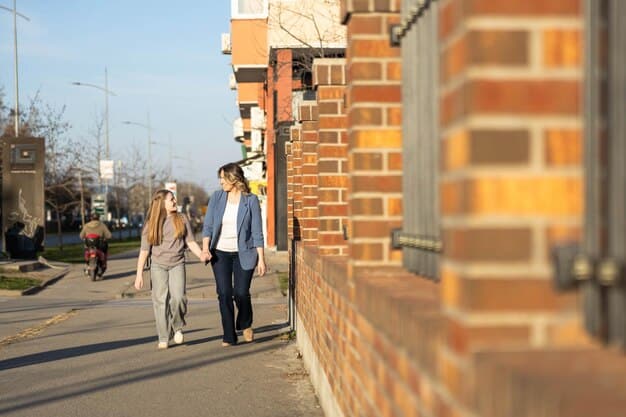 A bustling downtown street in a small town, revitalized by infrastructure improvements and increased tourism. The scene shows pedestrians enjoying outdoor dining and shopping at local businesses, illustrating the positive economic impact on the community.