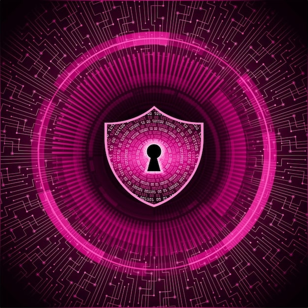 A graphic illustration showing a shield symbol with a lock inside, surrounded by various digital icons representing emails, social media profiles, and financial transactions. This symbolizes a comprehensive approach to online security.