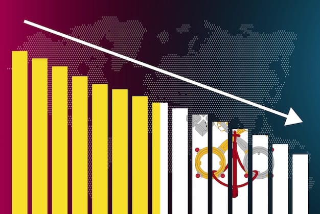 A digital illustration of a bar graph showing the unemployment rate over the last year, with a line graph overlay showing job growth in key sectors.