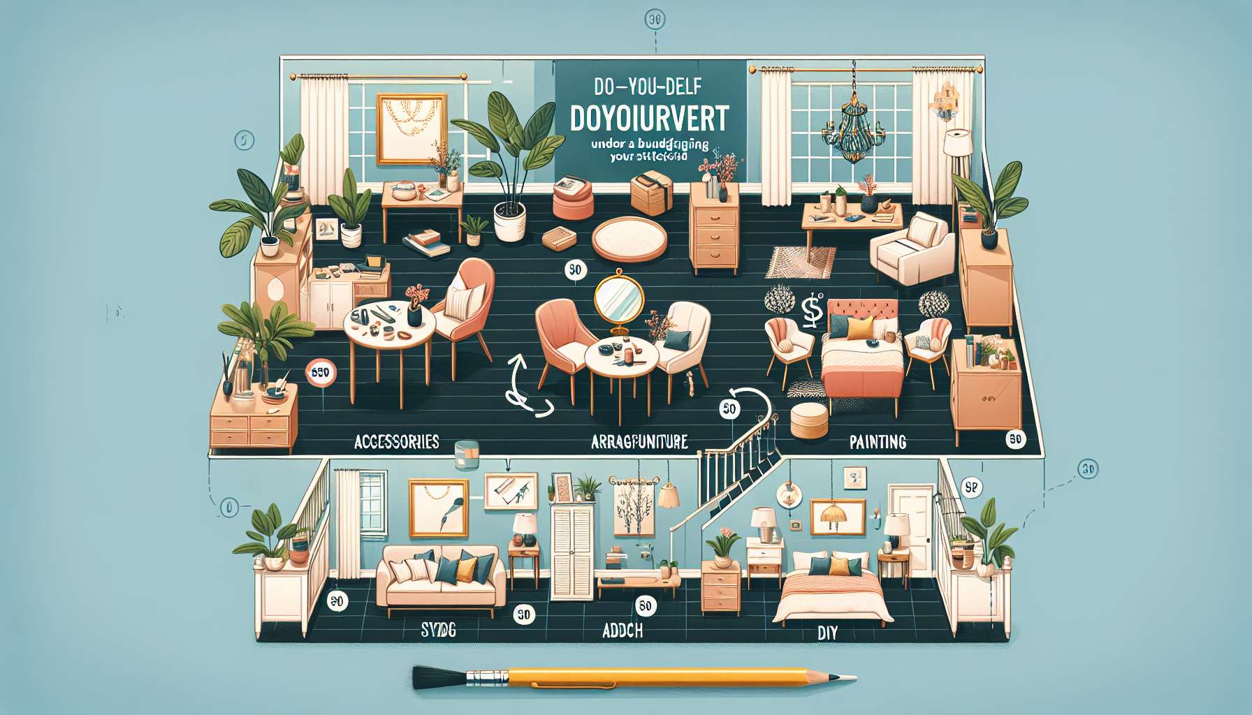 Budget-Friendly Magic: 5 Stylish Home Makeovers for Under $50